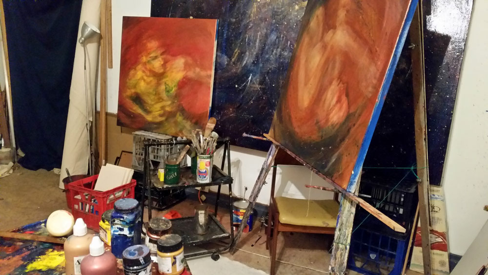 Mid work in studio 2015