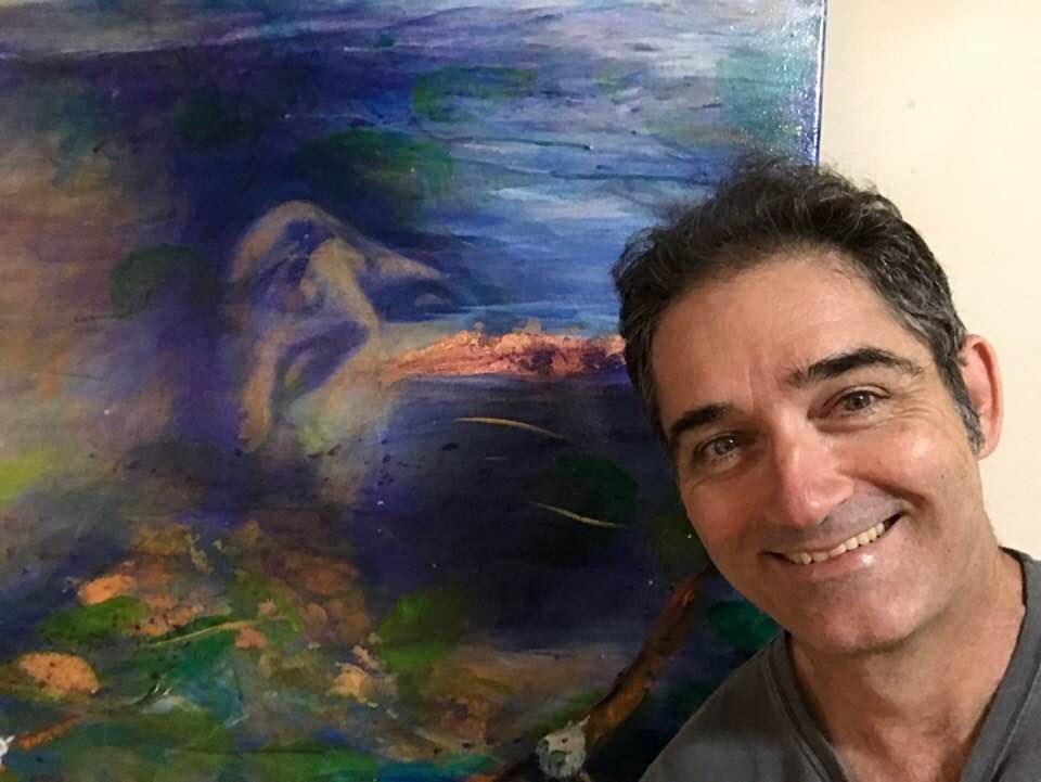 Chris Shannon commission in progress in Billy's studio