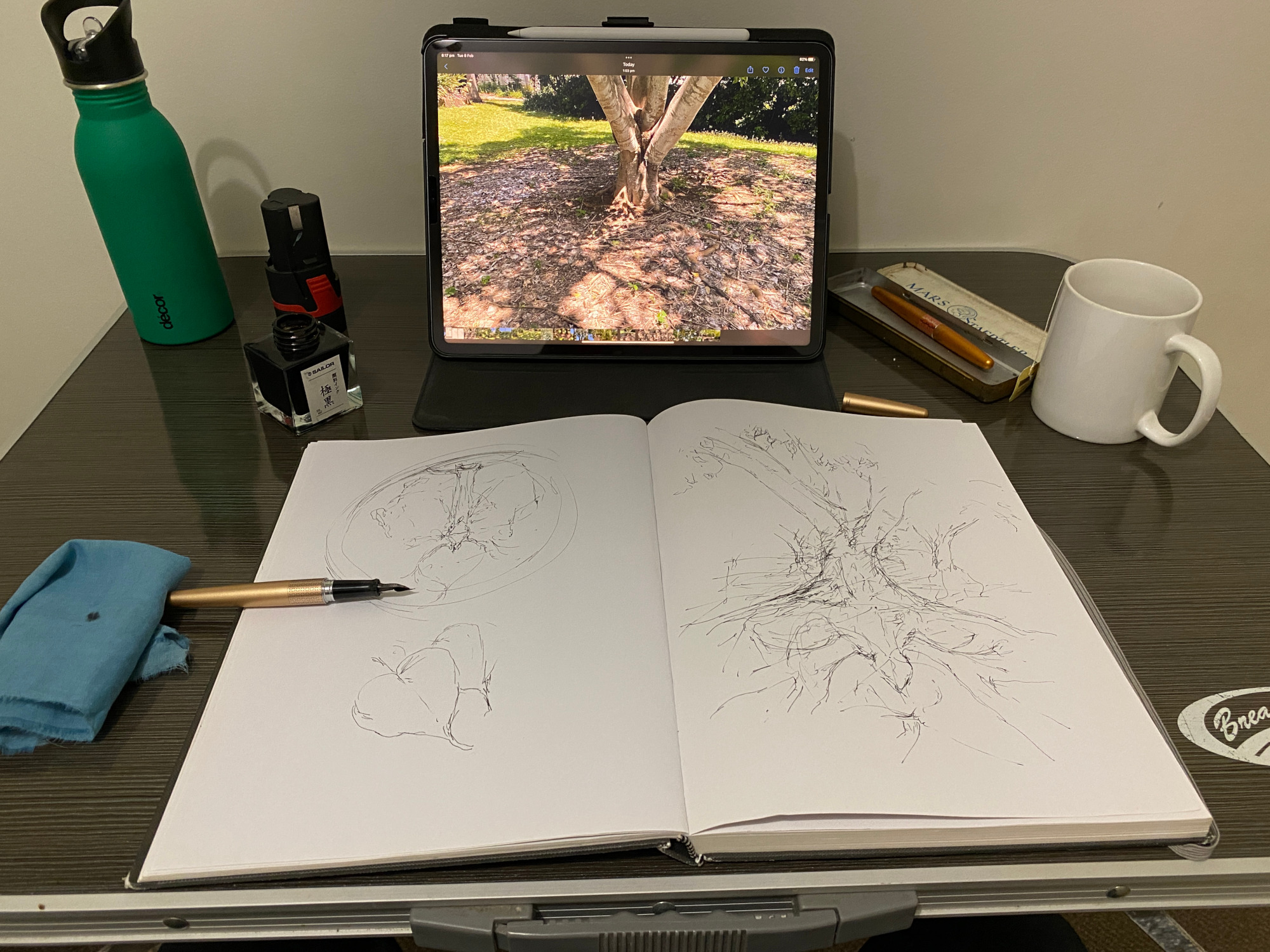 Sketching at Pamona — Billy Shannon, Vipassana, 2022