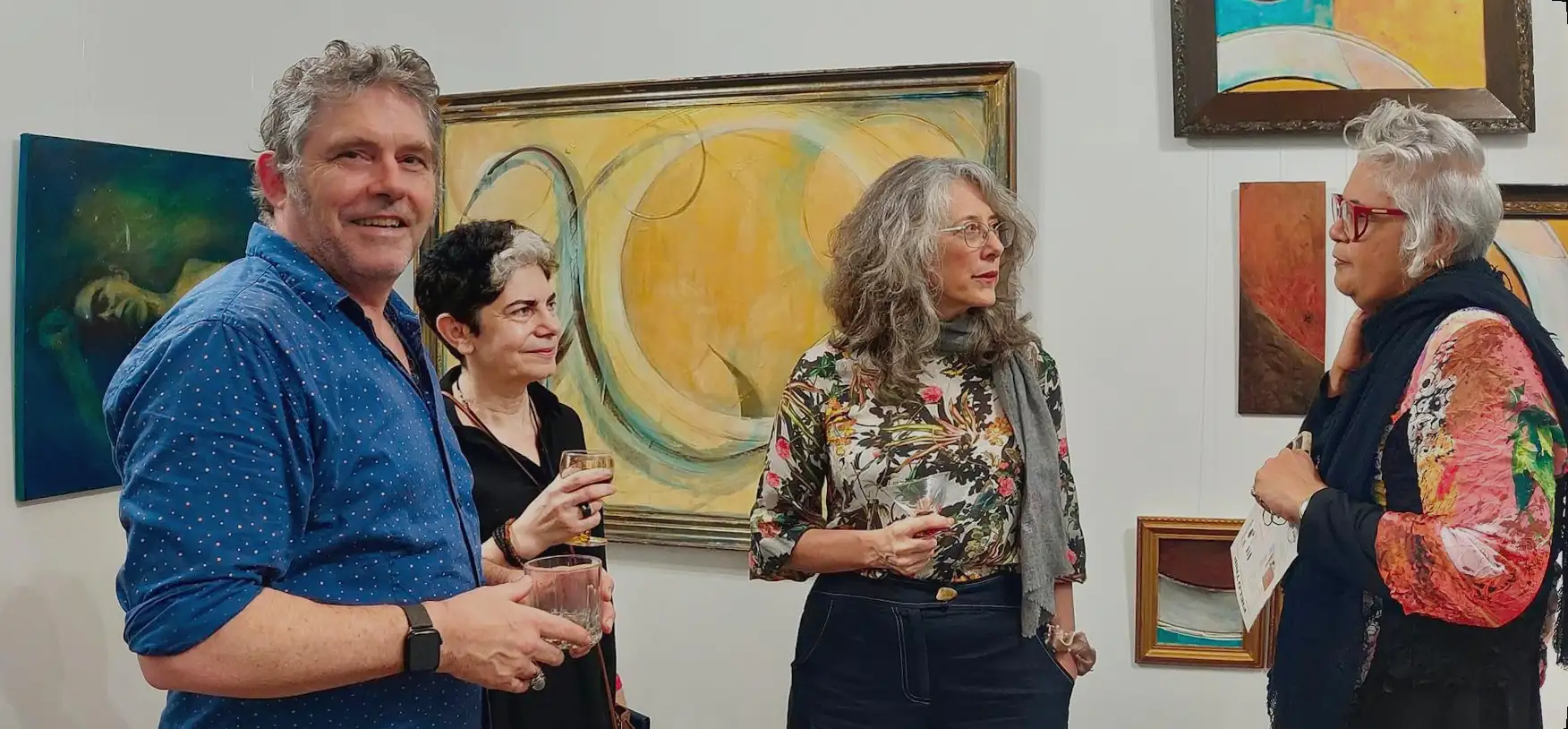 Opening night og Eclectica, a duo exhibition with Sona Babajanyan at Field Trip Gallery in August 2024