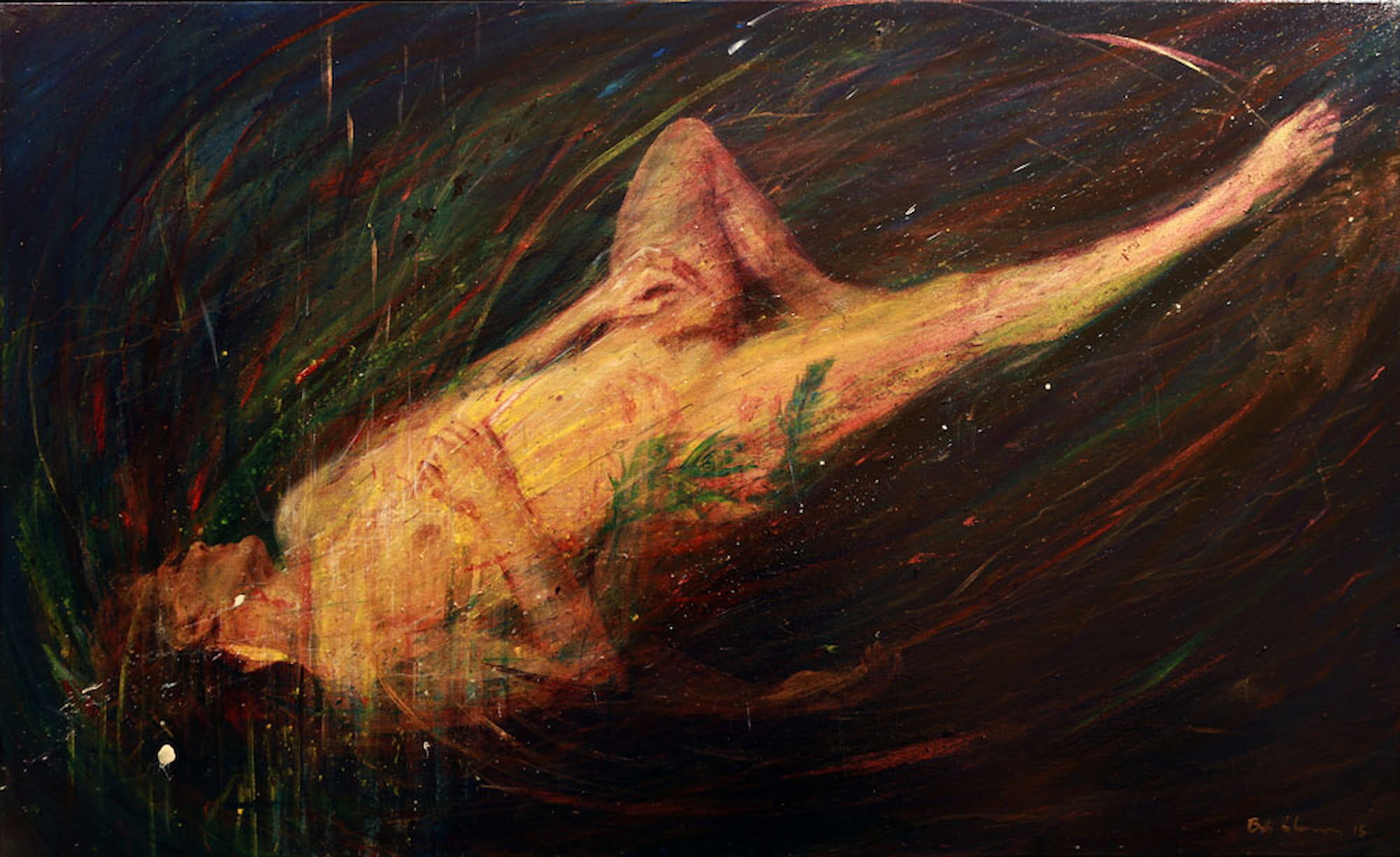 Emma and the Hypnic Jerk — Billy Shannon, acrylic on canvas, 2015