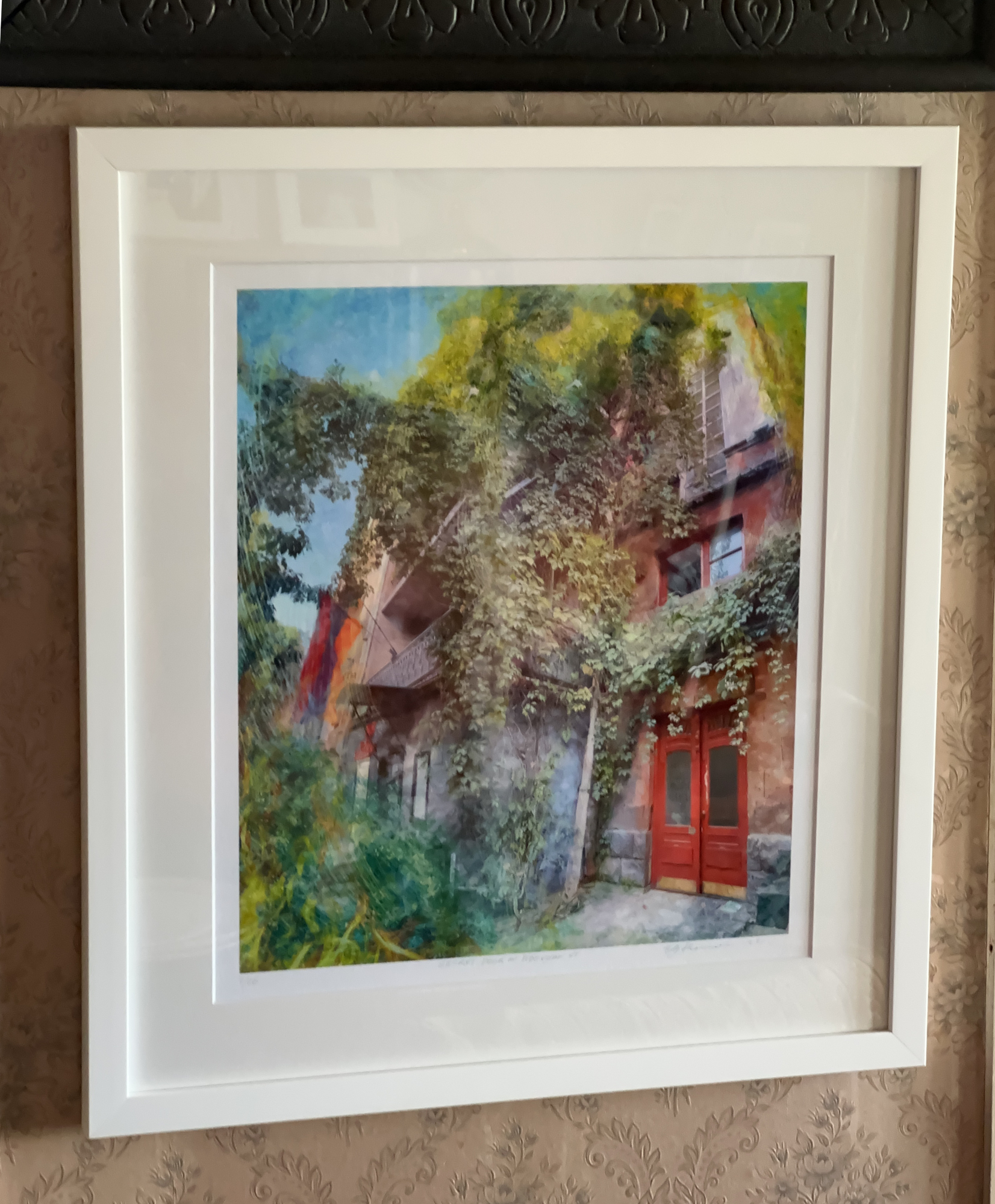 Secret Door on Abovyan St print in situ